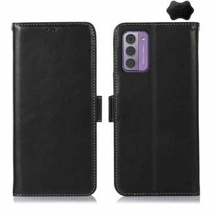 For Nokia G42 5G Magnetic Crazy Horse Texture Genuine Leather RFID Phone Case(Black)