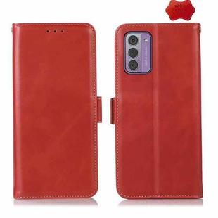 For Nokia G42 5G Magnetic Crazy Horse Texture Genuine Leather RFID Phone Case(Red)