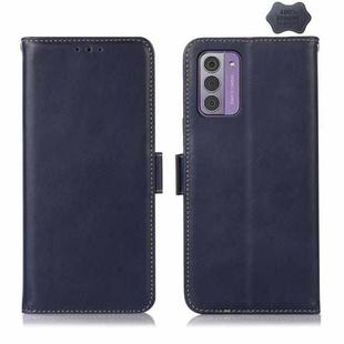 For Nokia G42 5G Magnetic Crazy Horse Texture Genuine Leather RFID Phone Case(Blue)