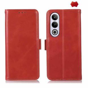 For OnePlus Nord CE4 5G Global Magnetic Crazy Horse Texture Genuine Leather RFID Phone Case(Red)