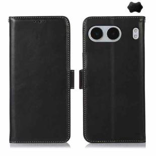 For OnePlus Nord 4 Magnetic Crazy Horse Texture Genuine Leather RFID Phone Case(Black)