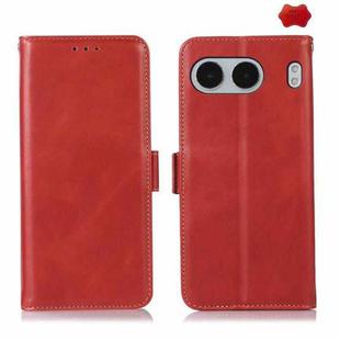 For OnePlus Nord 4 Magnetic Crazy Horse Texture Genuine Leather RFID Phone Case(Red)