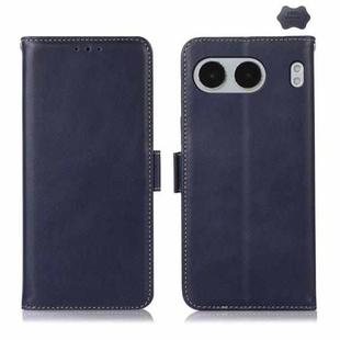 For OnePlus Nord 4 Magnetic Crazy Horse Texture Genuine Leather RFID Phone Case(Blue)