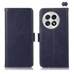 For OnePlus Nord 13 Magnetic Crazy Horse Texture Genuine Leather RFID Phone Case(Blue)