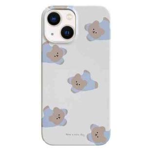 For iPhone 14 Painted Pattern PC Phone Case(Papa Bear)