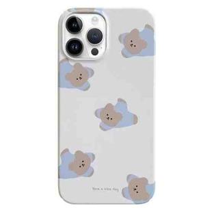 For iPhone 14 Pro Painted Pattern PC Phone Case(Papa Bear)