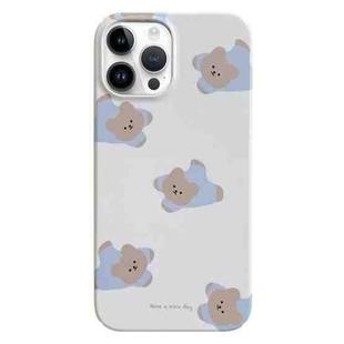 For iPhone 14 Pro Max Painted Pattern PC Phone Case(Papa Bear)