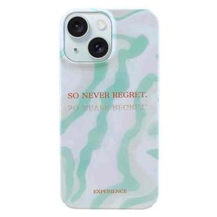 For iPhone 15 Plus Painted Pattern PC Phone Case(Matcha Green)