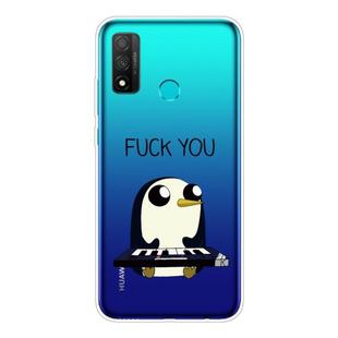 For Huawei P Smart 2020 Coloured Drawing Pattern Highly Transparent TPU Protective Case(Penguin)
