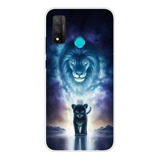 For Huawei P Smart 2020 Coloured Drawing Pattern Highly Transparent TPU Protective Case(Lion)