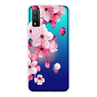 For Huawei P Smart 2020 Coloured Drawing Pattern Highly Transparent TPU Protective Case(Cherry Blossoms)