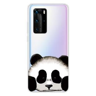 For Huawei P40 Coloured Drawing Pattern Highly Transparent TPU Protective Case(Panda)
