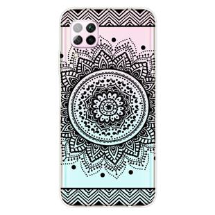 For Huawei P40 Lite Coloured Drawing Pattern Highly Transparent TPU Protective Case(Mandala)