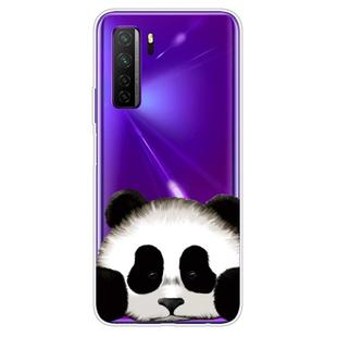 For Huawei P40 Lite 5G Coloured Drawing Pattern Highly Transparent TPU Protective Case(Panda)