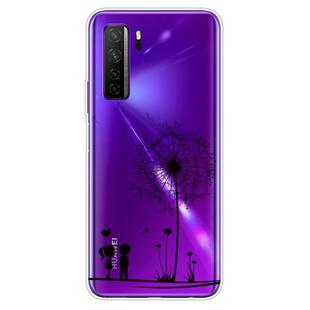 For Huawei P40 Lite 5G Coloured Drawing Pattern Highly Transparent TPU Protective Case(Dandelion)