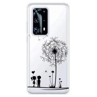 For Huawei P40 Pro+ Coloured Drawing Pattern Highly Transparent TPU Protective Case(Dandelion)