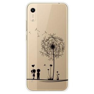 For Huawei Y5 (2019) Coloured Drawing Pattern Highly Transparent TPU Protective Case(Dandelion)