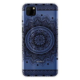 For Huawei Y5p (2020) Coloured Drawing Pattern Highly Transparent TPU Protective Case(Mandala)
