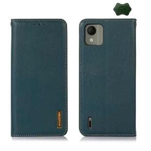 For Nokia C110 KHAZNEH Nappa Top Layer Cowhide Leather Phone Case(Green)