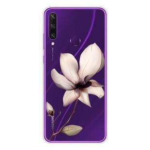 For Huawei Y6p (2020) Coloured Drawing Pattern Highly Transparent TPU Protective Case(Lotus)