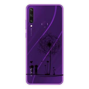 For Huawei Y6p (2020) Coloured Drawing Pattern Highly Transparent TPU Protective Case(Dandelion)