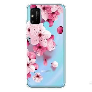 For Huawei Honor 9A Coloured Drawing Pattern Highly Transparent TPU Protective Case(Cherry Blossoms)