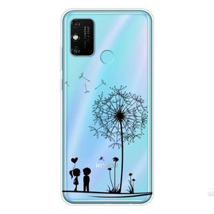For Huawei Honor 9A Coloured Drawing Pattern Highly Transparent TPU Protective Case(Dandelion)