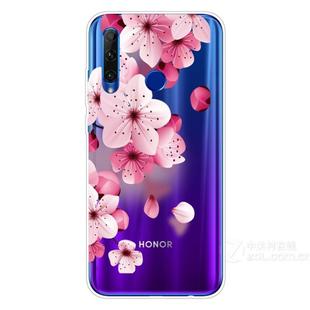 For Huawei Honor 20 Lite Coloured Drawing Pattern Highly Transparent TPU Protective Case(Cherry Blossoms)