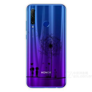 For Huawei Honor 20 Lite Coloured Drawing Pattern Highly Transparent TPU Protective Case(Dandelion)
