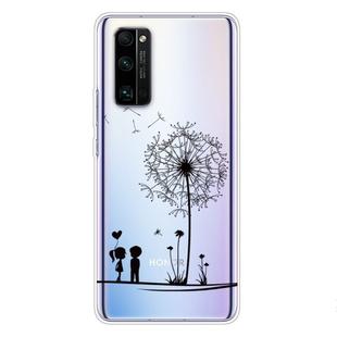 For Huawei Honor 30 Coloured Drawing Pattern Highly Transparent TPU Protective Case(Dandelion)