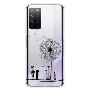 For Huawei Honor X10 Coloured Drawing Pattern Highly Transparent TPU Protective Case(Dandelion)