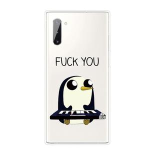 For Samsung Galaxy Note 10 Coloured Drawing Pattern Highly Transparent TPU Protective Case(Penguin)