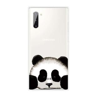 For Samsung Galaxy Note 10 Coloured Drawing Pattern Highly Transparent TPU Protective Case(Panda)