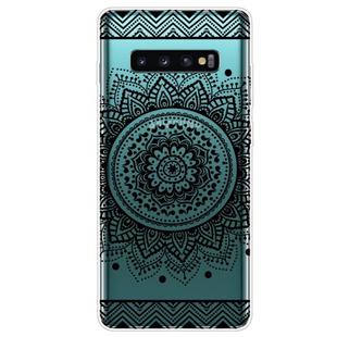For Samsung Galaxy S10 5G Coloured Drawing Pattern Highly Transparent TPU Protective Case(Mandala)