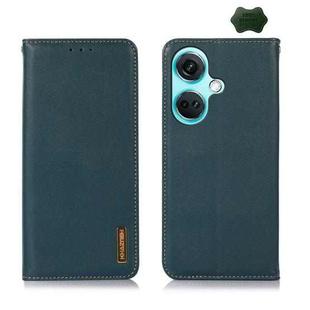 For OnePlus Nord CE3 5G KHAZNEH Nappa Top Layer Cowhide Leather Phone Case(Green)