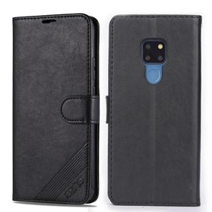 For Huawei Mate 20 / 20X AZNS Sheepskin Texture Horizontal Flip Leather Case with Holder & Card Slots & Wallet(Black)