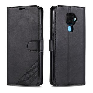 For Huawei Mate 30 Lite / Nova 5i Pro AZNS Sheepskin Texture Horizontal Flip Leather Case with Holder & Card Slots & Wallet(Black)