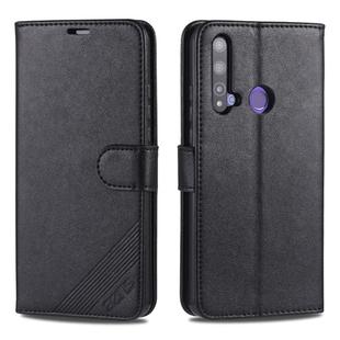 For Huawei Nova 5i / P20 Lite(2019) AZNS Sheepskin Texture Horizontal Flip Leather Case with Holder & Card Slots & Wallet(Black)