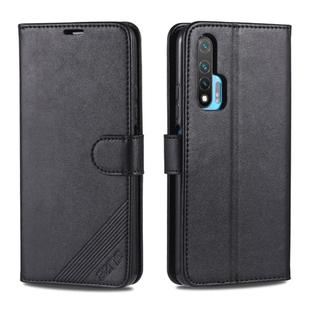 For Huawei Nova 6 AZNS Sheepskin Texture Horizontal Flip Leather Case with Holder & Card Slots & Wallet(Black)