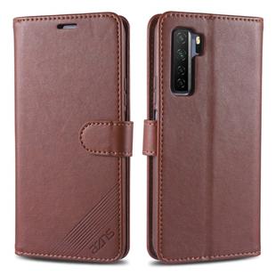 For Huawei Nova 7 SE AZNS Sheepskin Texture Horizontal Flip Leather Case with Holder & Card Slots & Wallet(Brown)