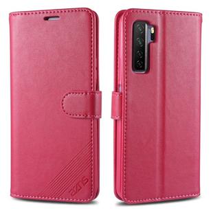 For Huawei Nova 7 SE AZNS Sheepskin Texture Horizontal Flip Leather Case with Holder & Card Slots & Wallet(Red)