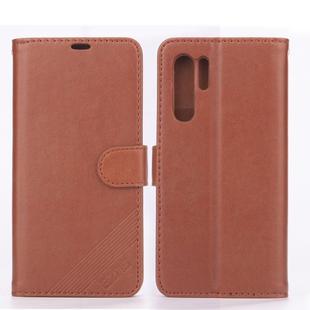 For Huawei P30 Pro AZNS Sheepskin Texture Horizontal Flip Leather Case with Holder & Card Slots & Wallet(Brown)
