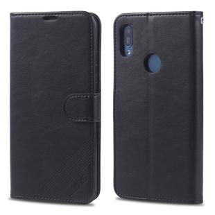 For Huawei Y6(2019) / Enjoy 9E AZNS Sheepskin Texture Horizontal Flip Leather Case with Holder & Card Slots & Wallet(Black)