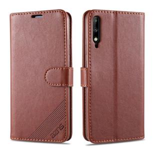 For Huawei Enjoy 10 / Honor Play 3 AZNS Sheepskin Texture Horizontal Flip Leather Case with Holder & Card Slots & Wallet(Brown)