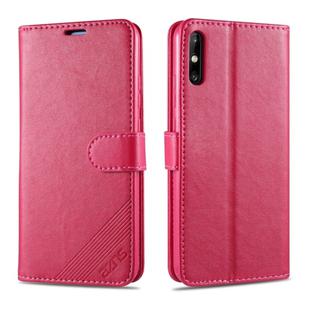 For Huawei Enjoy 10e AZNS Sheepskin Texture Horizontal Flip Leather Case with Holder & Card Slots & Wallet(Red)