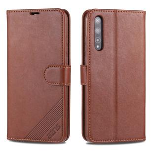 For Huawei Enjoy 10s / Honor 20 Lite AZNS Sheepskin Texture Horizontal Flip Leather Case with Holder & Card Slots & Wallet(Brown)