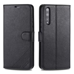 For Huawei Enjoy 10s / Honor 20 Lite AZNS Sheepskin Texture Horizontal Flip Leather Case with Holder & Card Slots & Wallet(Black)