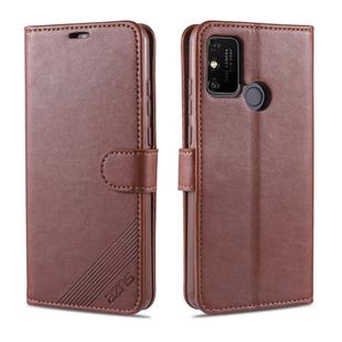 For Huawei Honor 9A AZNS Sheepskin Texture Horizontal Flip Leather Case with Holder & Card Slots & Wallet(Brown)