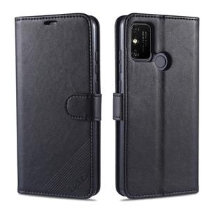 For Huawei Honor 9A AZNS Sheepskin Texture Horizontal Flip Leather Case with Holder & Card Slots & Wallet(Black)