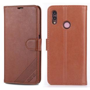 For Huawei Honor 10 Lite AZNS Sheepskin Texture Horizontal Flip Leather Case with Holder & Card Slots & Wallet(Brown)